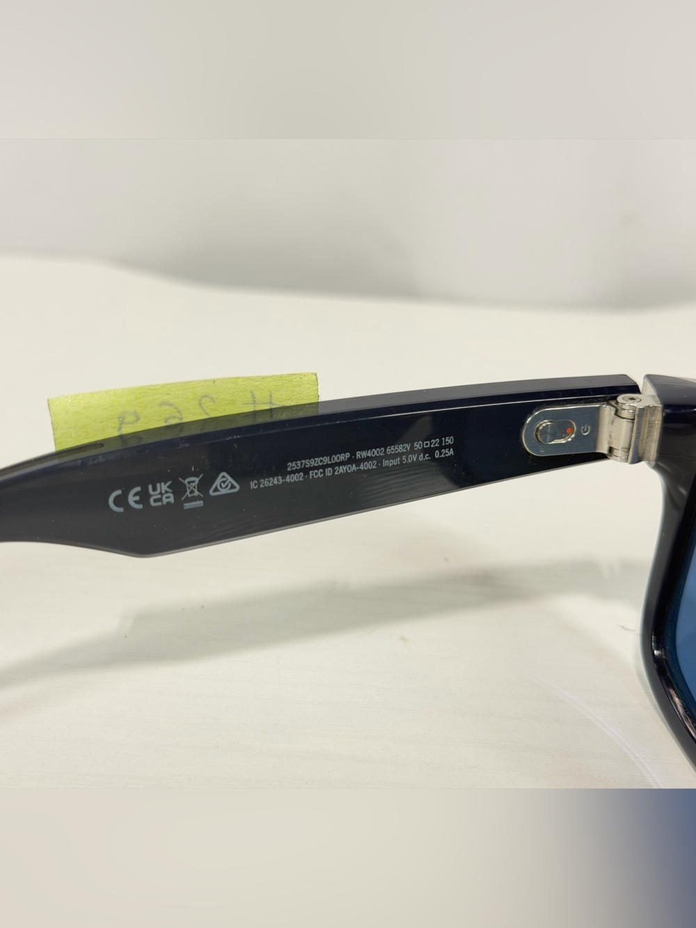 Ray-Ban Black Frame Blue Lens Sunglasses - Picture 8 of 9